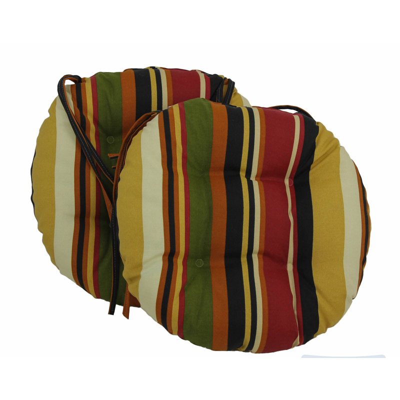 Outdoor 3.5'' Dining Chair Seat Cushion, Lyndhurst Raven