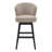 Khan Swivel Counter or Bar Height Armless Bar Stool with Footrest in Fabric and Espresso Wood-1641207352-1638544570