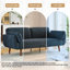 Flared Arm Convertible Corduroy Sleeper Sofa-1903553153
