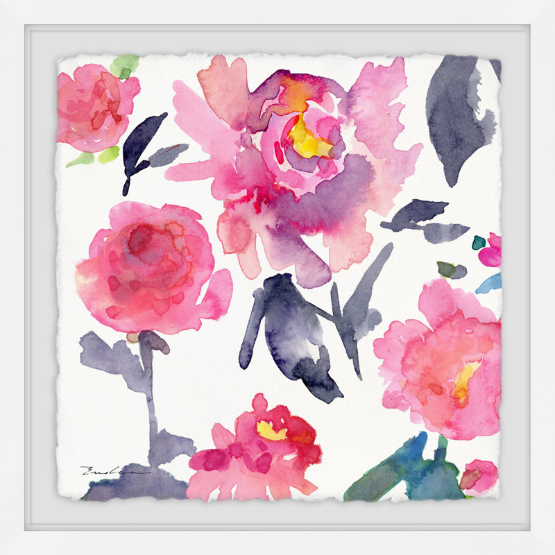 " Pink Peonies " by Evelia, 24" H x 24" W x 1.5" D