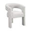 Luxueux fauteuils d'appoint en tissu gris bouclés de luxe pour salle à manger contemporaine, sièges confortables et élégants-101952919