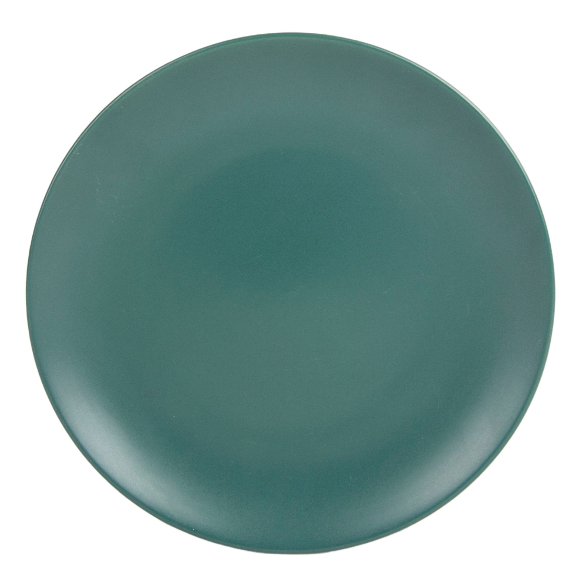 Wazee Matte 10.5" Dinner Plate, Emerald Green