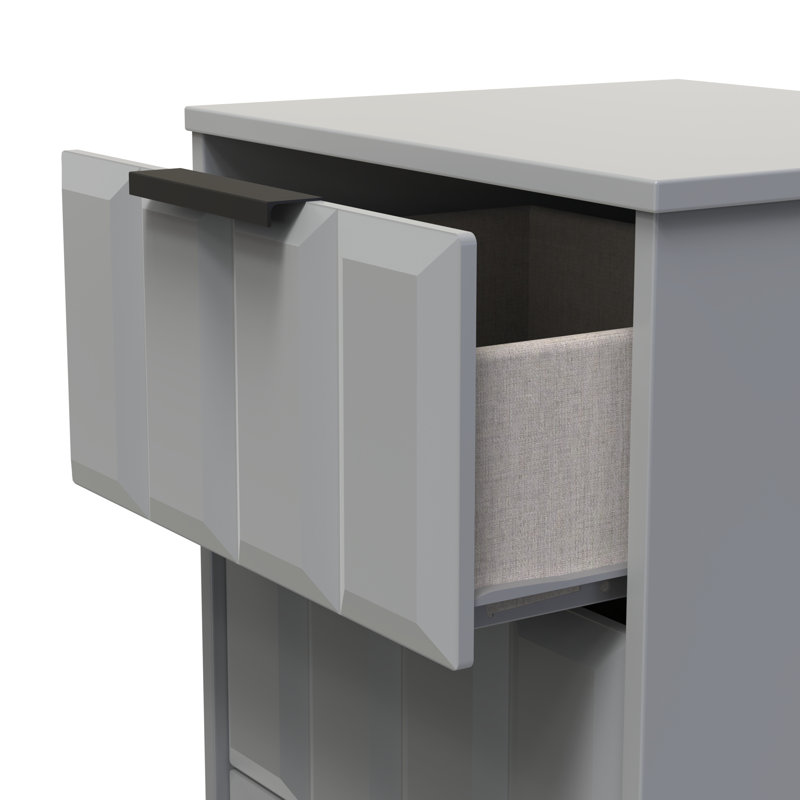 Doss 45cm W Manufactured Wood Bedside Table, Dusk Grey