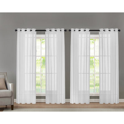 Panneau de rideau transparent d'intérieur à œillets Krenzke