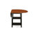 5 Piece Dining Set Includes a Round Dining Room Table with Dropleaf & Shelves and 4 Kitchen Chairs, Black & Cherry-400272935-386459555