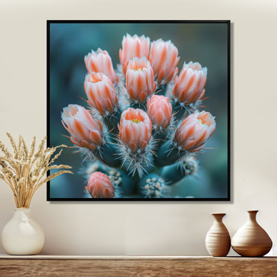 Cactus de Gislaine en fleur à l'aube - décoration murale cactus