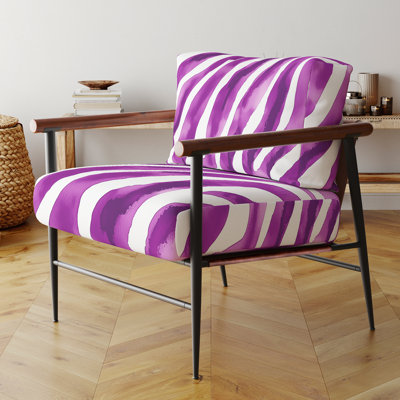 Chaise à accoudoirs rembourrée Zebra