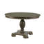 Table de finition en chêne gris - plateau rond élégant et base solide 46,87 po x 30,21 po, 90,4 lb, 100,00 lb.