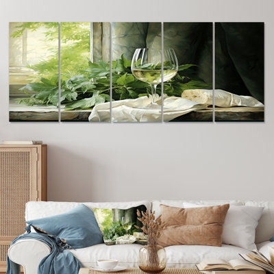 Green Pinot Gris Grace Wine - Wine 5 Piece Wall Art Decor Set
