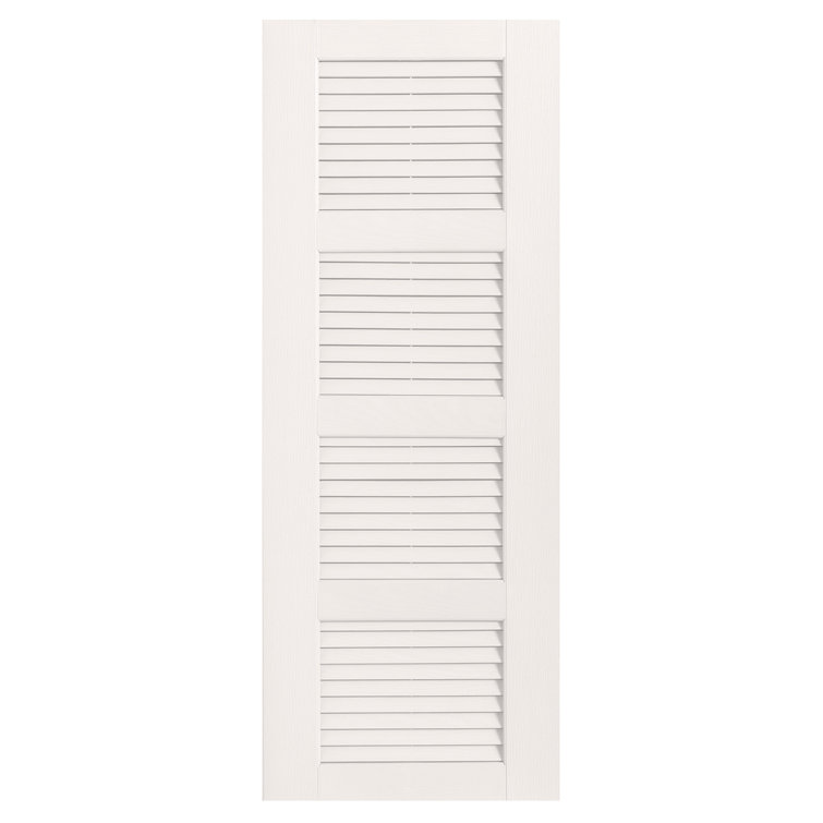 Straight Top Full-style Open Louvre Shutters Pair