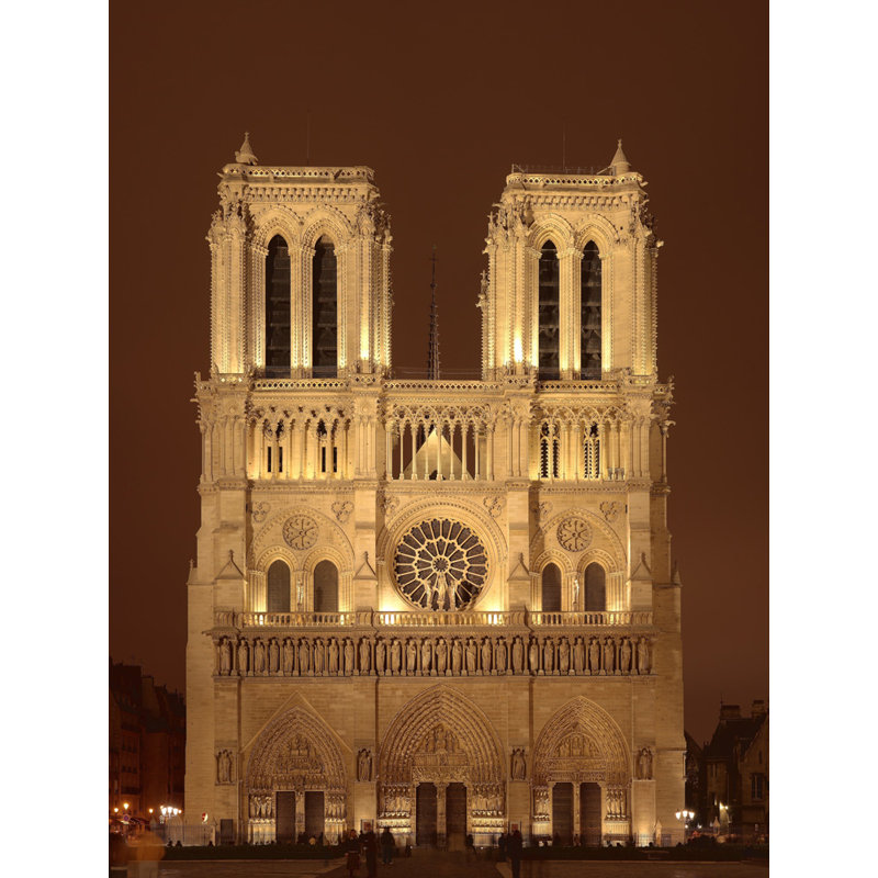 Notre Dame, Paris, H 18 po x l 14 po