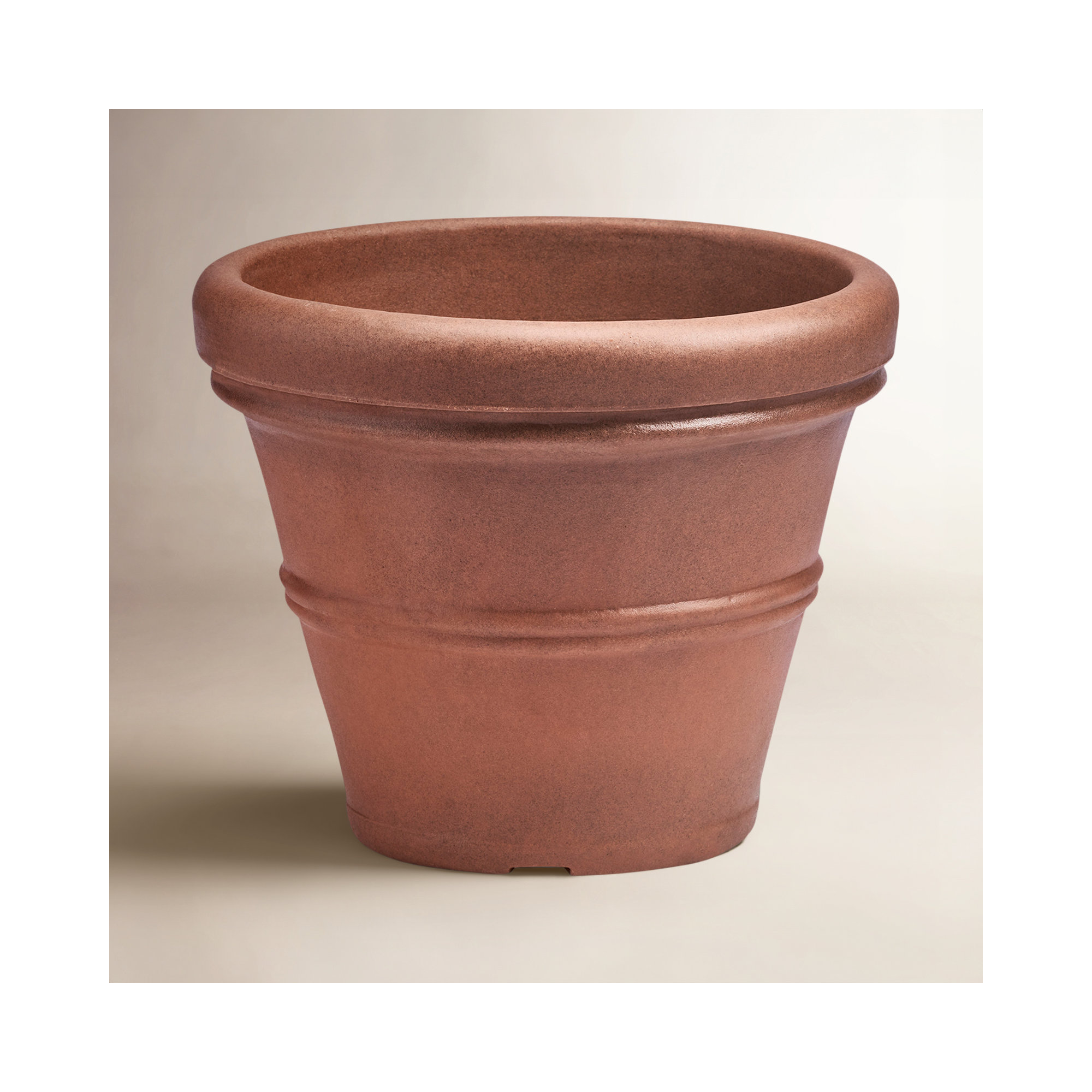 Lanesborough Resin Pot Planter, 25" H x 31.5" W x 31.5" D, Rust