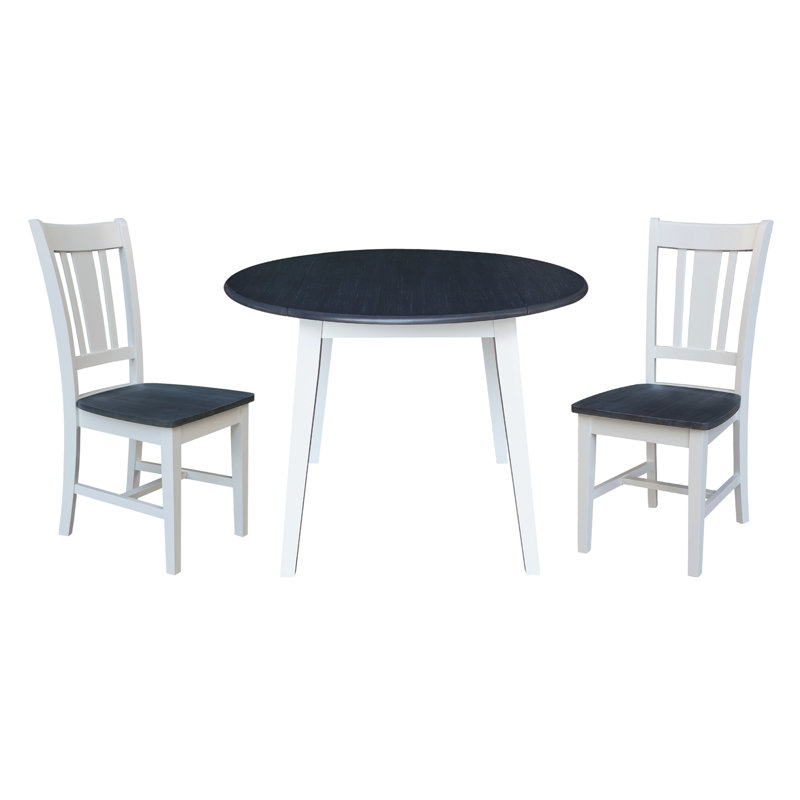  Ensemble de salle à manger Daschle, Gris chiné / Blanc
