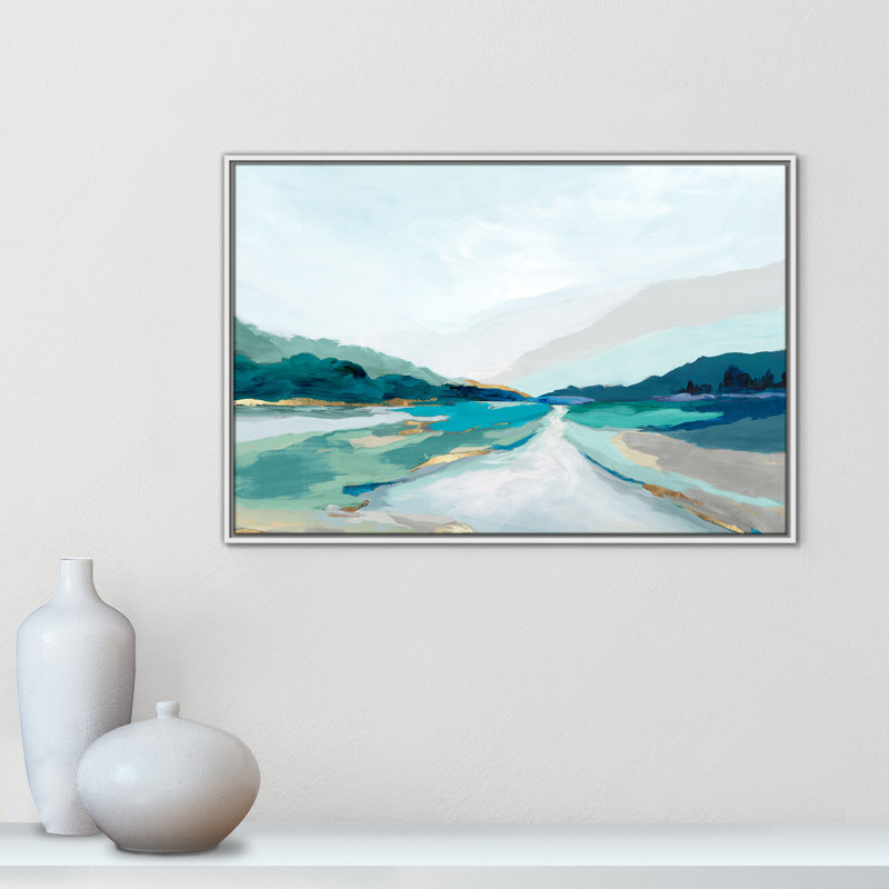 Hope Creek - Blue Version Print par Isabelle Z, Blanc, H 25,5 po x l 37,5 po