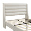 Queen Size Bed Frame High Headboard Upholstered Platform Bed With Wave - Shaped Headboard, Premium Chenille Fabric, Modern Minimalist Platform Bed No Box Spring Needed, Easy Assembly, Ivory-1478681660