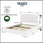 Grand lit plateforme tapissier Livcle Ivory Boucle