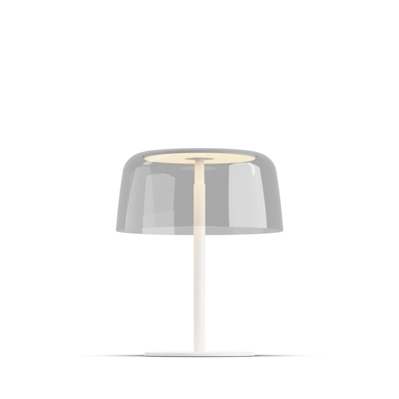 Yurei Desk Lamp, Clear, Matte White