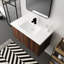Meuble-lavabo à fixation flottante 36 po avec porte à fermeture en douceur et 2 portes Modern Design