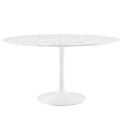  Lippa Oval Artificial Marble Dining Table