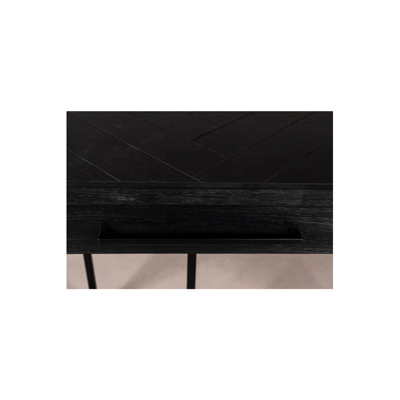 Class 47'' Solid Wood Top Console Table, Black
