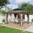 Solid Wooden Patio Gazebo with Double Roof, Netting and Curtains-105295599-105295596-112958892
