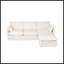 Canapé modulaire modulaire pour le salon, conception moderne en forme de L avec repose-pieds mobile, parfait pour un appartement ou un bureau-377395391