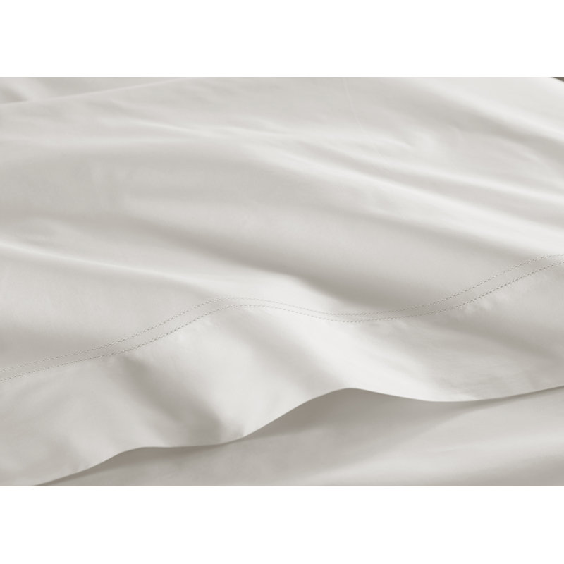  Lyric Percale Flat Sheet, Queen, Platinum