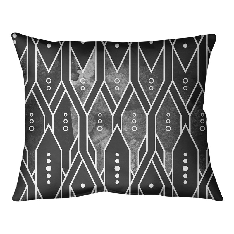 Coussin lombaire, 10 po x 14 po, Duvet synthétique, Noir