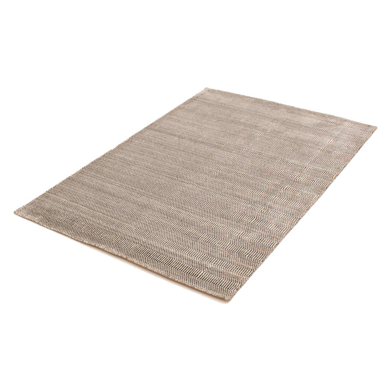 Tapis gris noué à la main Iduna