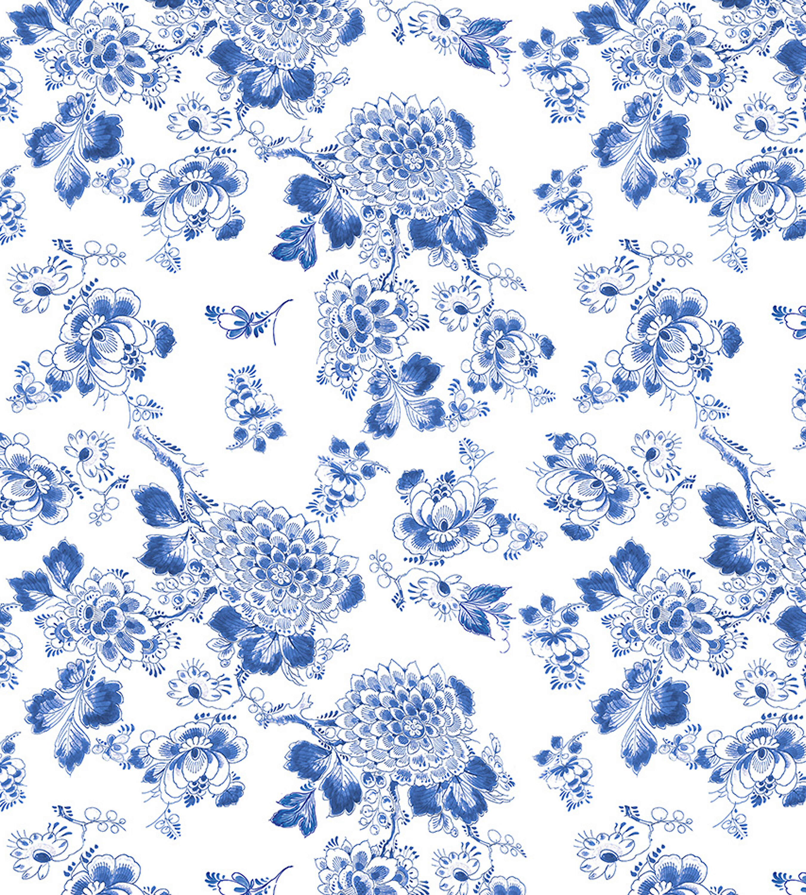 CARNIVAL TOILE - DELFT WALLPAPER – PALM ORLEANS