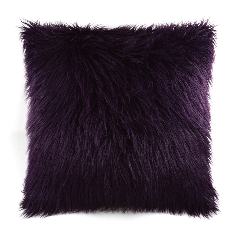Llama Fur Fabric, Plum