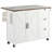 54.5" Farmhouse Kitchen Island with Power Outlet, Kitchen Storage Island  with Internal Storage Rack, Drop Leaf, Spice Rack, Rolling Kitchen Cart on Wheels, for Home, Kitchen and Dining Room-129413009