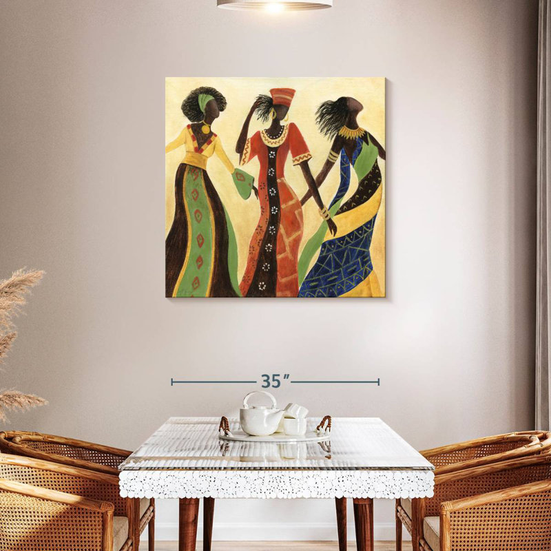 Les femmes navettes de Marrakech II, H 36 po x l 36 po