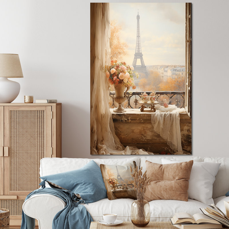 «Paris Spring Spring Elegance I - City Paris, art mural», Toile tendue, H 60 po x l 40 po x P 1,5 po