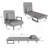 Folding Sofa Bed 5-In-1 Convertible Chair - 5-Position Adjustable Backrest With Pillow, Space-Saving Sleeper For Living Room, Bedroom & Office (Grey)-1614465824
