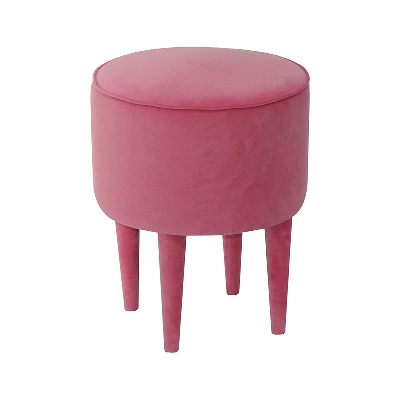 Solid + Manufactured Wood Accent Stool, Pink
