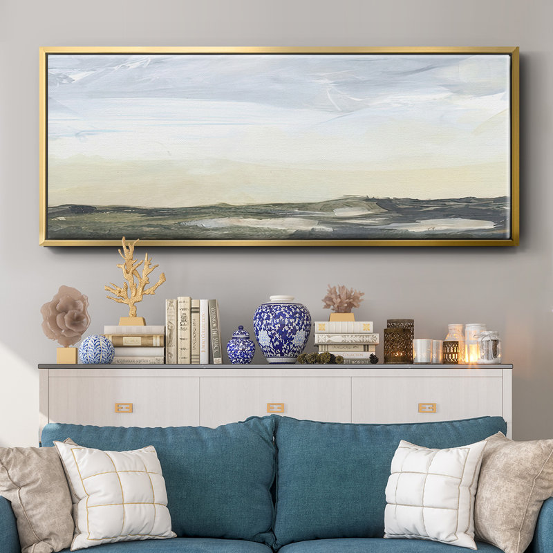 Green Ridge I- Framed Canvas