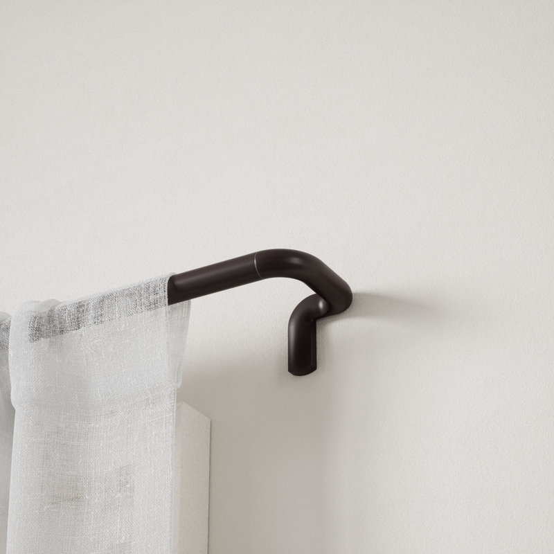 Matte Nickel Adjustable Room Darkening Curtain Rod