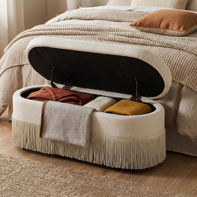 Banc en tissu avec fonction de rangement, tabouret multifonctionnel à l'entrée du salon et de la chambre à coucher.