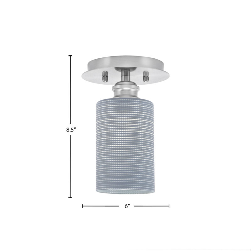 Plafonnier semi-encastré 1 lumière Edge, Gris