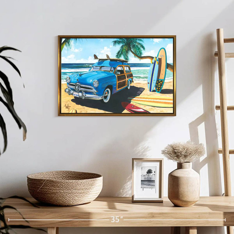 Amis tropicaux tropicaux, 19 po x 13 po, Cadre flottant doré
