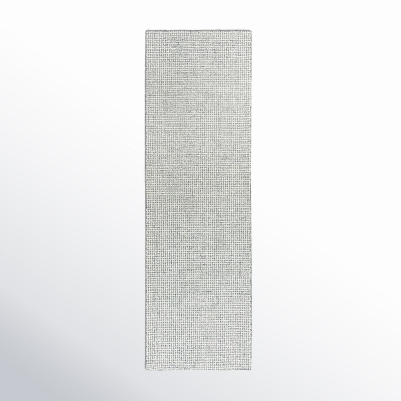 Britley Gray White Hand-Tufted Geometric Wool Rug, Runner 2'6" x 8'