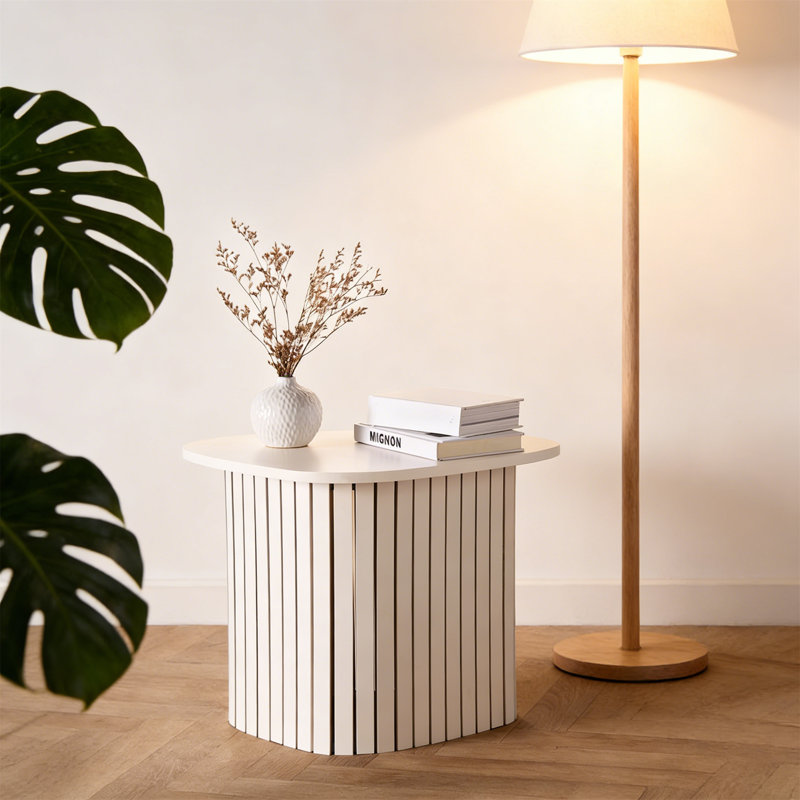 41cm W Manufactured Wood Bedside Table, White