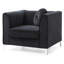 Fauteuil incliné noir élégant Sleek-1810888695