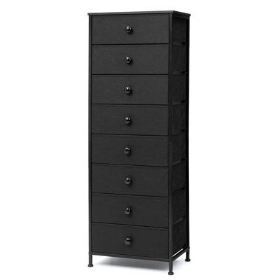 Commode 8 tiroirs, noir