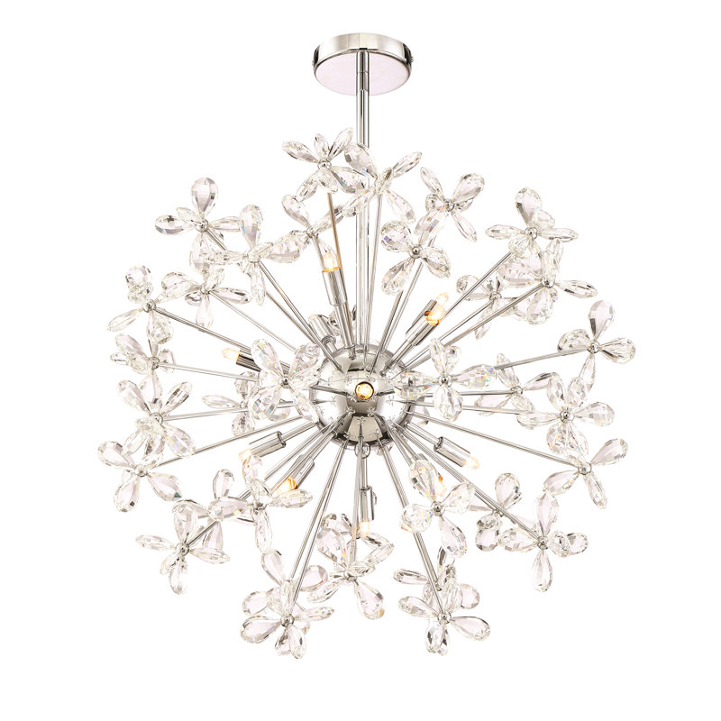 Lustre à niveaux unique et remarquable à 12 lumières Angie