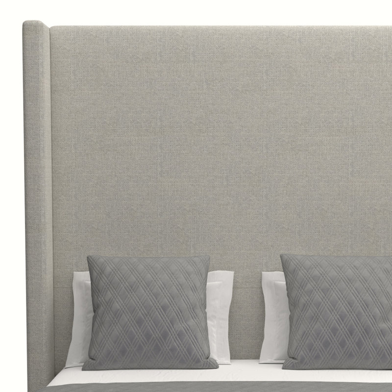 Lit tapissier standard à profil bas, Revolution® gris, Très grand