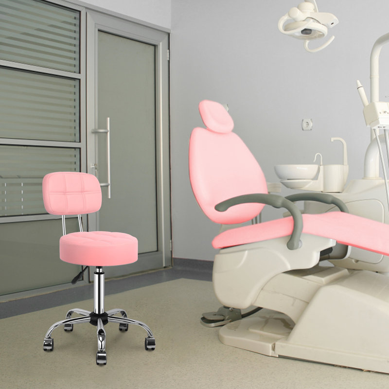 Tabouret de laboratoire à hauteur ajustable, Rose