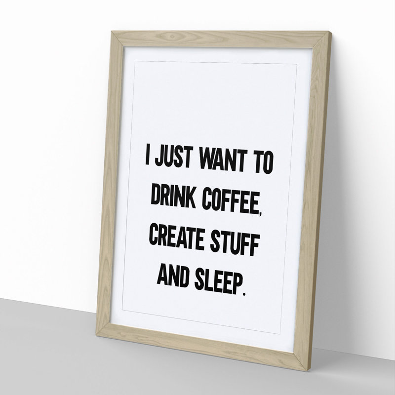 Create Stuff - Picture Frame Typography, 48cm H x 36cm W x 2cm D, Oak