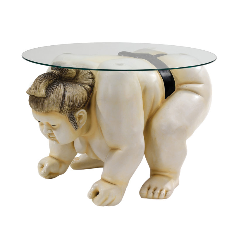 Basho the Sumo Wrestler Sculptural End Table